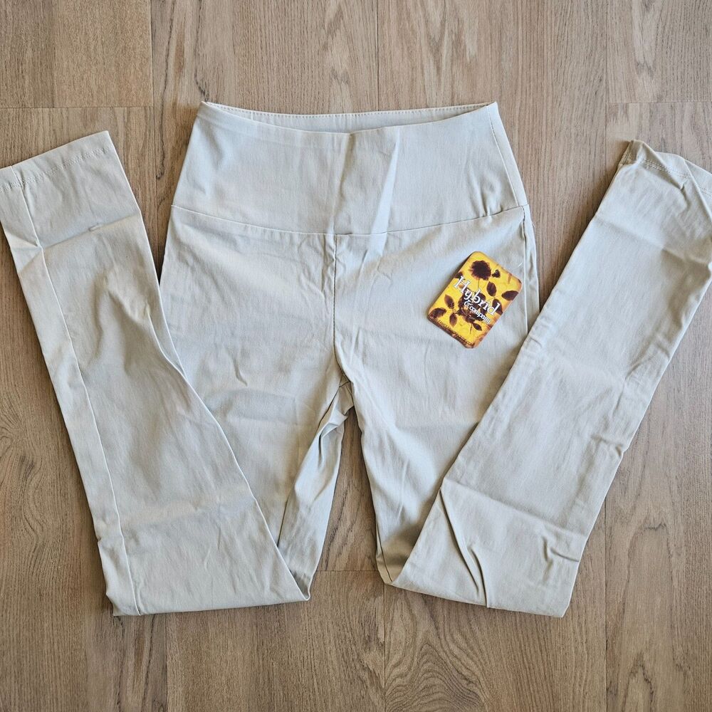 Khaki Tan Slim Pants Leggings Girls Size Small or XS 23" x 28.5"